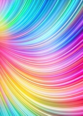 Obraz premium Bright rainbow waves create vivid and colorful patterns.