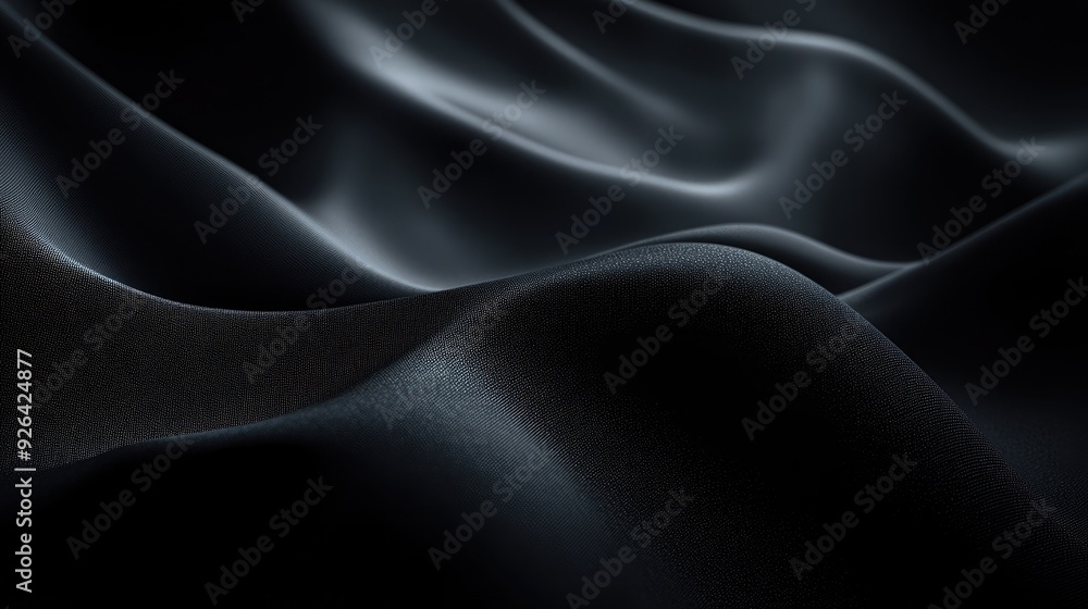 Poster elegant black background with a faint glow and smooth texture, perfect for high-end design themes an