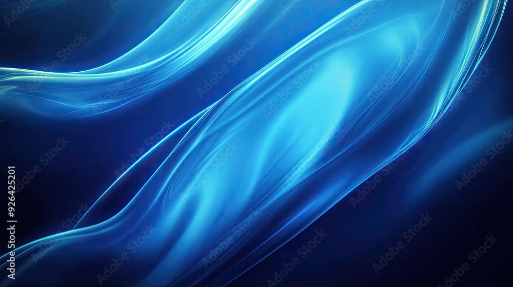 Poster elegant blue abstract background with smooth gradients and subtle textures. ideal for professional p