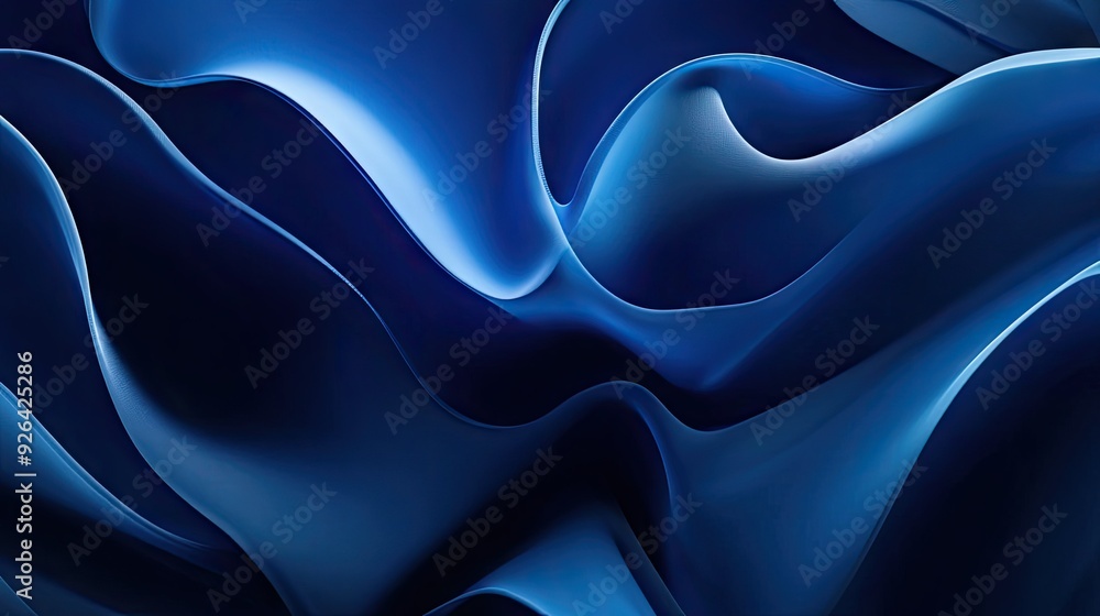 Poster elegant blue abstract background with smooth gradients and subtle textures. ideal for professional p