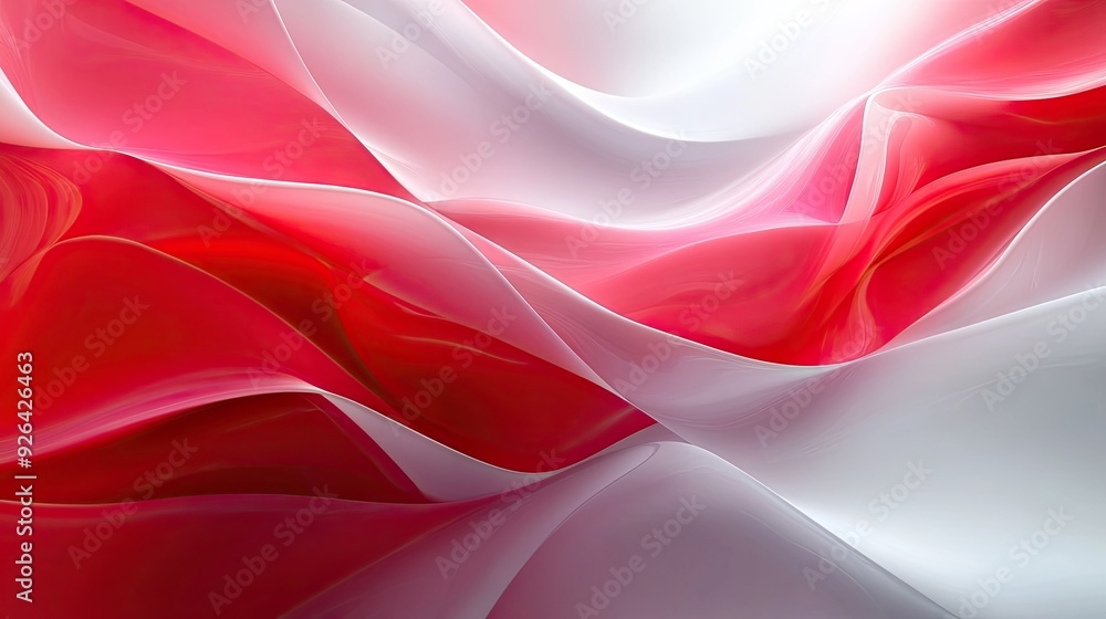 Aufkleber elegant red and white abstract background featuring smooth gradients and geometric patterns. perfect