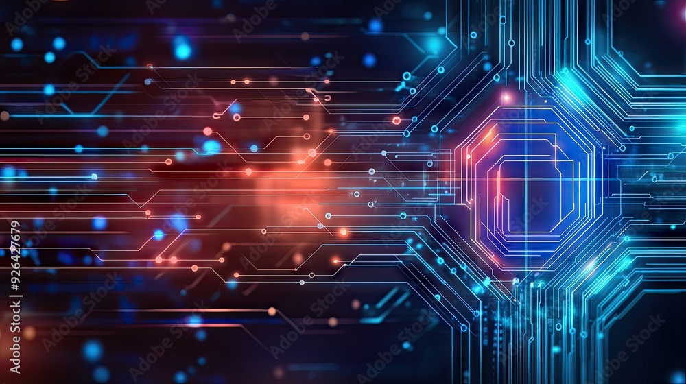 Aufkleber futuristic artificial intelligence graphic featuring emphasizes a high-tech machine learning design.