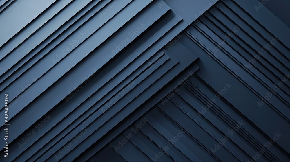 Fototapete futuristic blue-grey geometric shadow lines on a sleek background. this abstract design provides an 