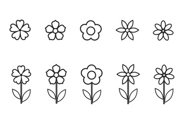 Design icons vector illustration of a flower (chamomile).