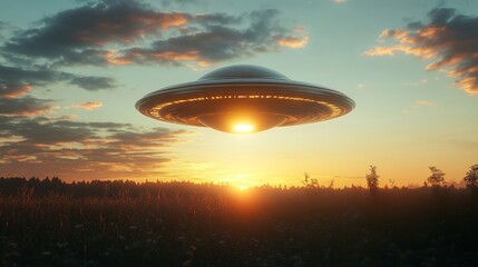 Ufo sighting  alien spaceship spotted in countryside   mysterious flying saucer, abduction incident