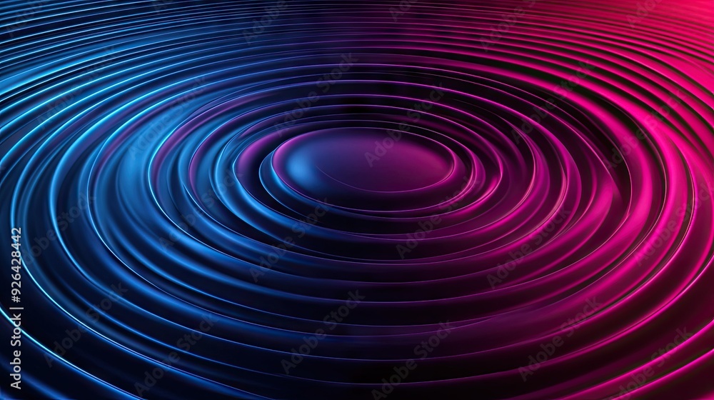 Aufkleber futuristic ripple background with circle gradient and abstract rings. geometric stripe lines enhance