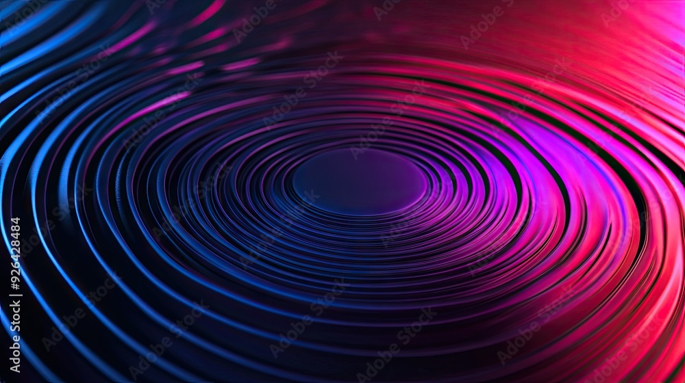 Aufkleber futuristic ripple background with circle gradient and abstract rings. geometric stripe lines enhance