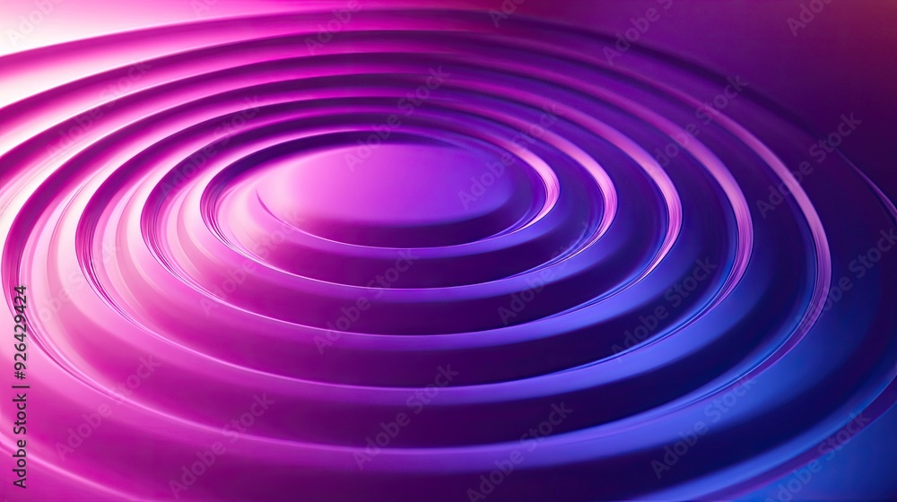Poster geometric circle gradient with dynamic abstract rings and ripple effects. perfect for modern technol
