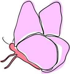 Hand-Drawn Doodle Butterfly