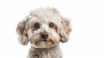 Obraz premium Purebred dog on isolated white background with space for your text