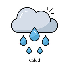 cloud vector  Filled outline icon style illustration. Symbol on White background EPS 10 File