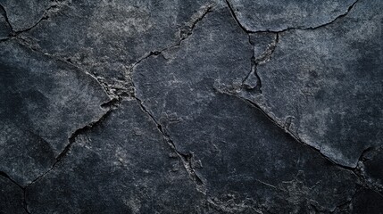 Obraz premium Industrial-themed dark concrete texture background, featuring subtle cracks and imperfections, perfect for a minimalist design banner element.