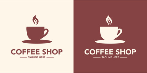 Creative coffee shop logo design