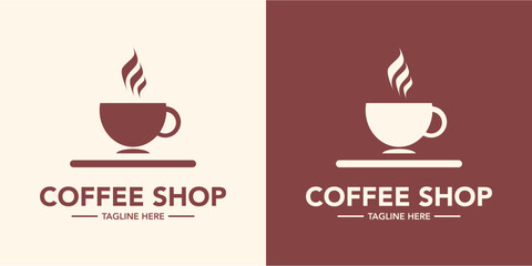 Creative coffee shop logo design