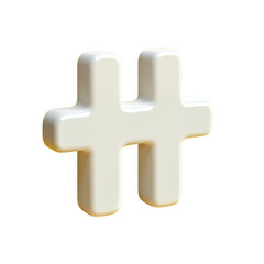 Obraz premium The white symbol is a hash mark