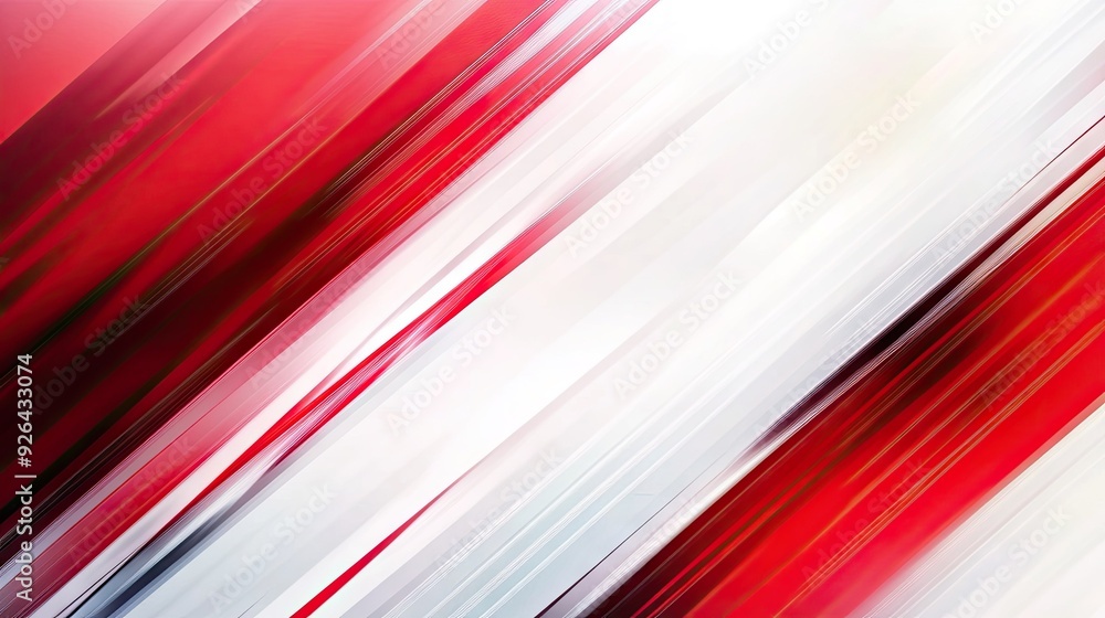 Poster modern abstract background design template with striking red and white diagonal stripes. clean lines