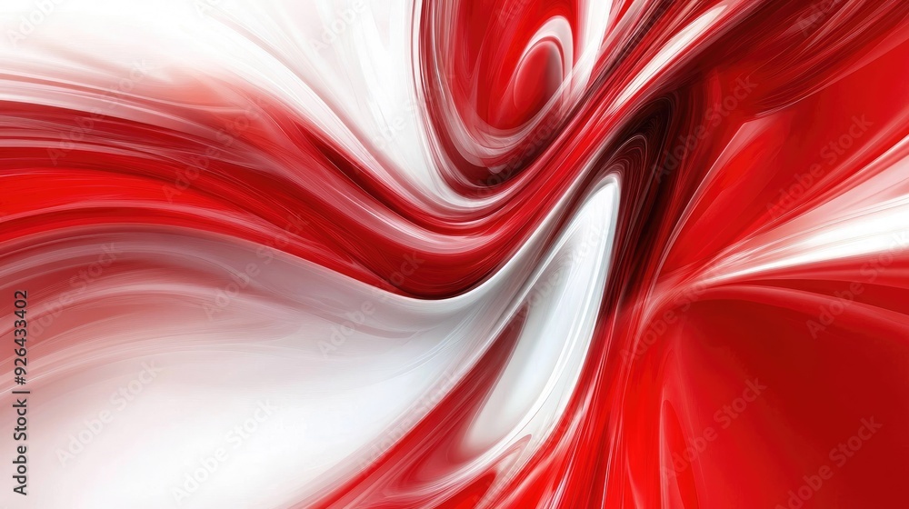 Aufkleber modern abstract background with bold red and white swirls creating a dynamic and energetic visual. p