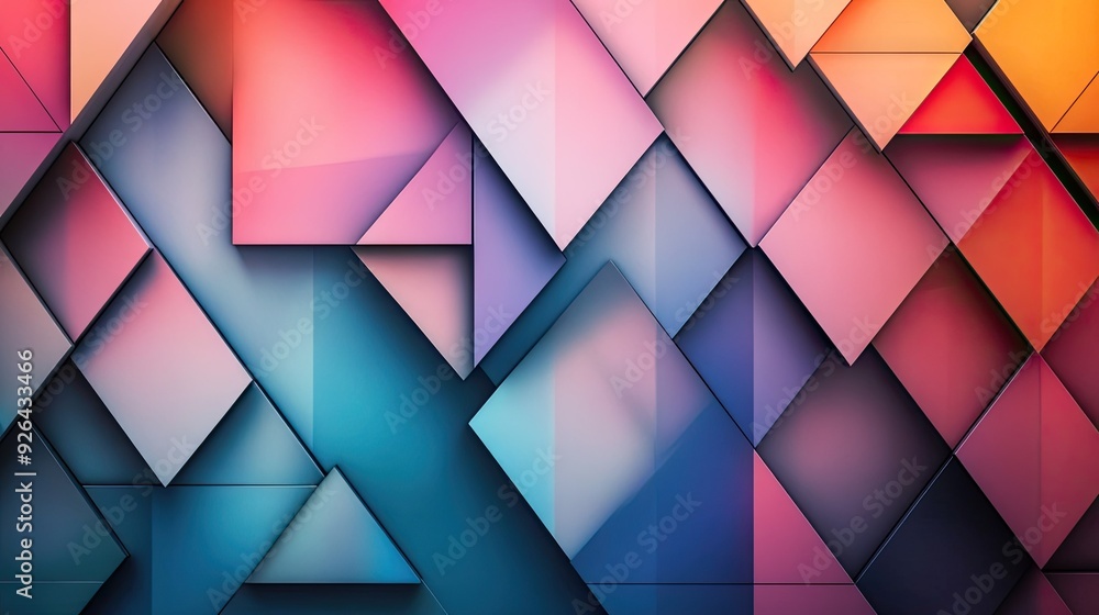 Poster modern abstract background with repeating triangles and shadow details, perfect for enhancing web pa