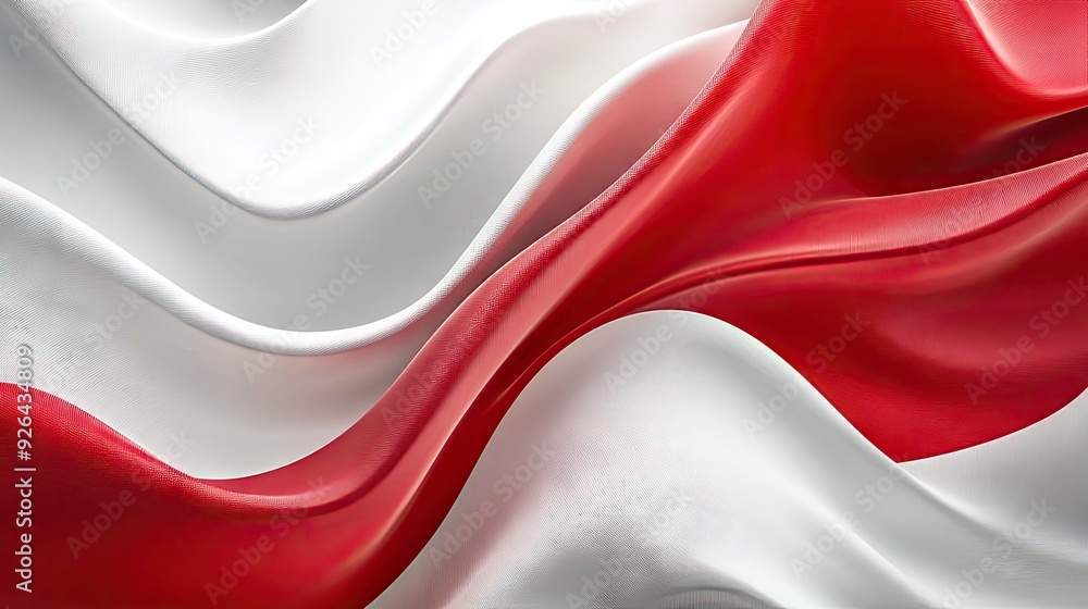 Poster modern red and white abstract design template with layered shapes and smooth transitions. a sophisti
