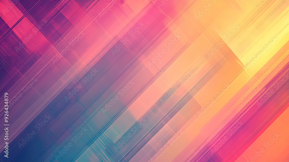 Poster multicolored abstract background with a harmonious blend of gradients and geometric patterns. perfec