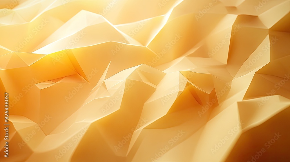 Poster radiant golden gradient backdrop with abstract geometric shapes, creating a beautiful and high-end d