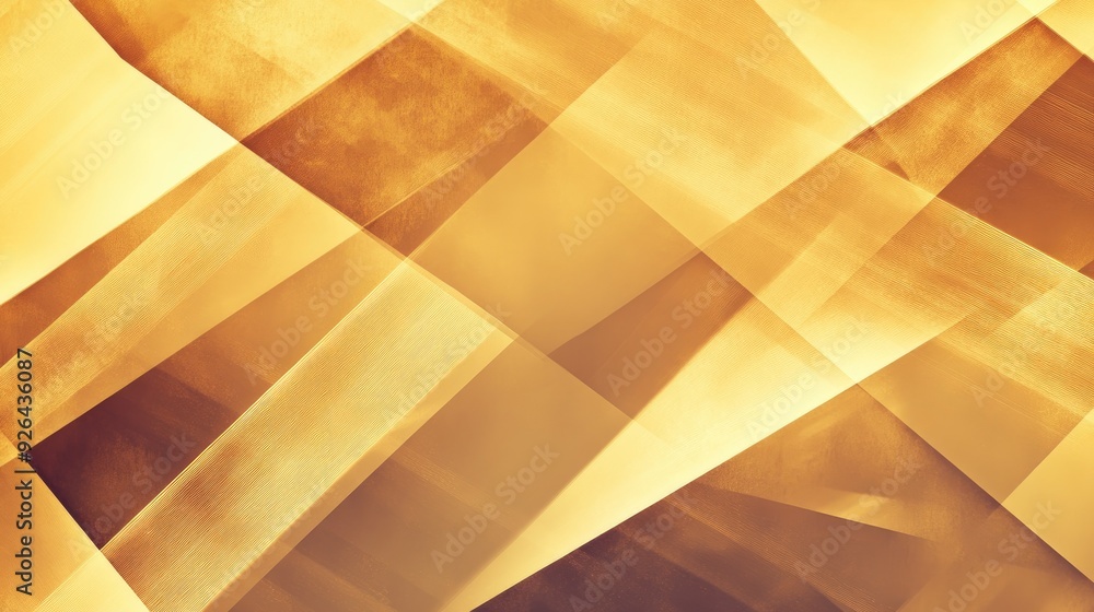 Poster radiant golden gradient backdrop with abstract geometric shapes, creating a beautiful and high-end d