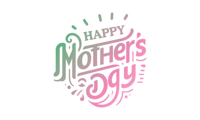 Happy mothers day typography, Happy Mother's Day text with flowers, Mother's day logo, Template for Happy Mother's day,
