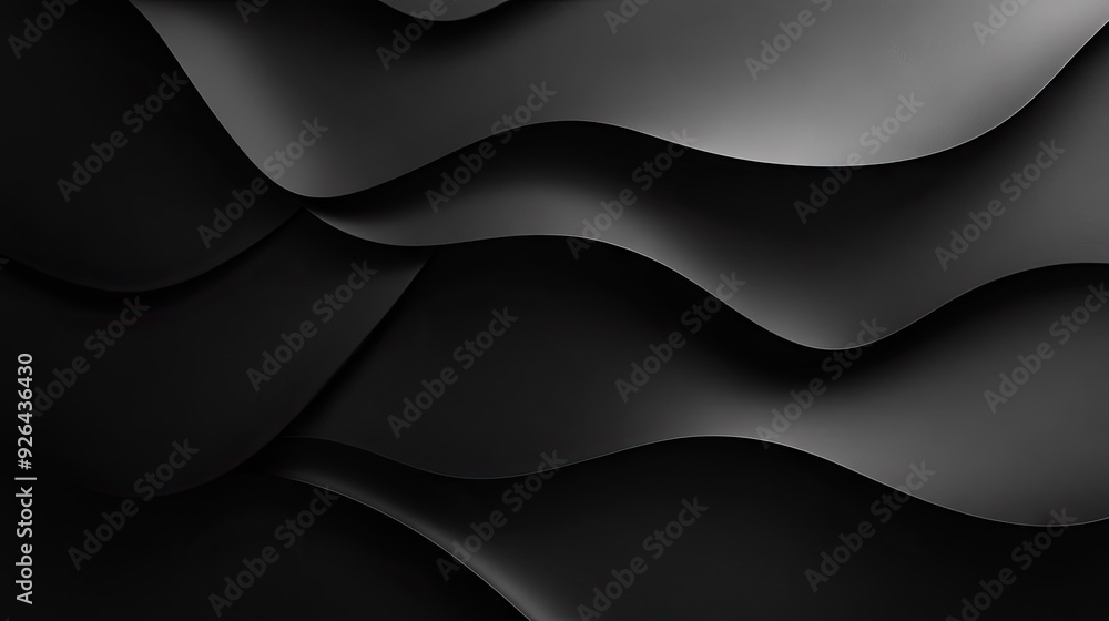 Poster refined black background with an elegant shadow effect, adding a touch of sophistication to design b