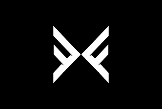 XFF ,FXF triangle logo design, FF, FX, XF, creative logo with black background	