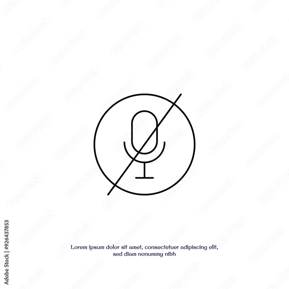 Poster mute outline icon vector design good for web or mobile app