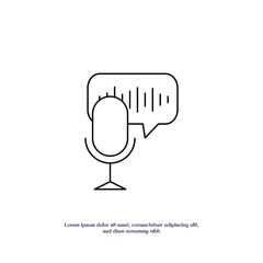 podcast outline icon vector design good for web or mobile app