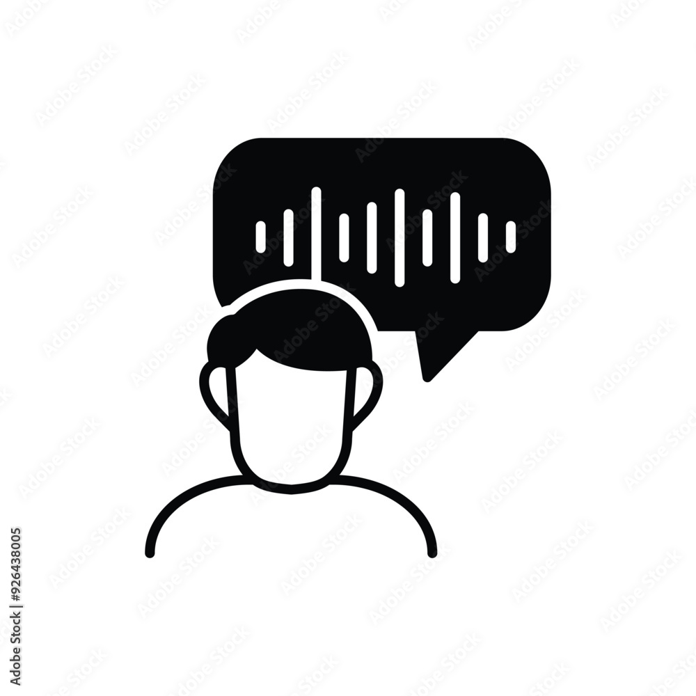Poster intonation solid icon vector design good for web or mobile app