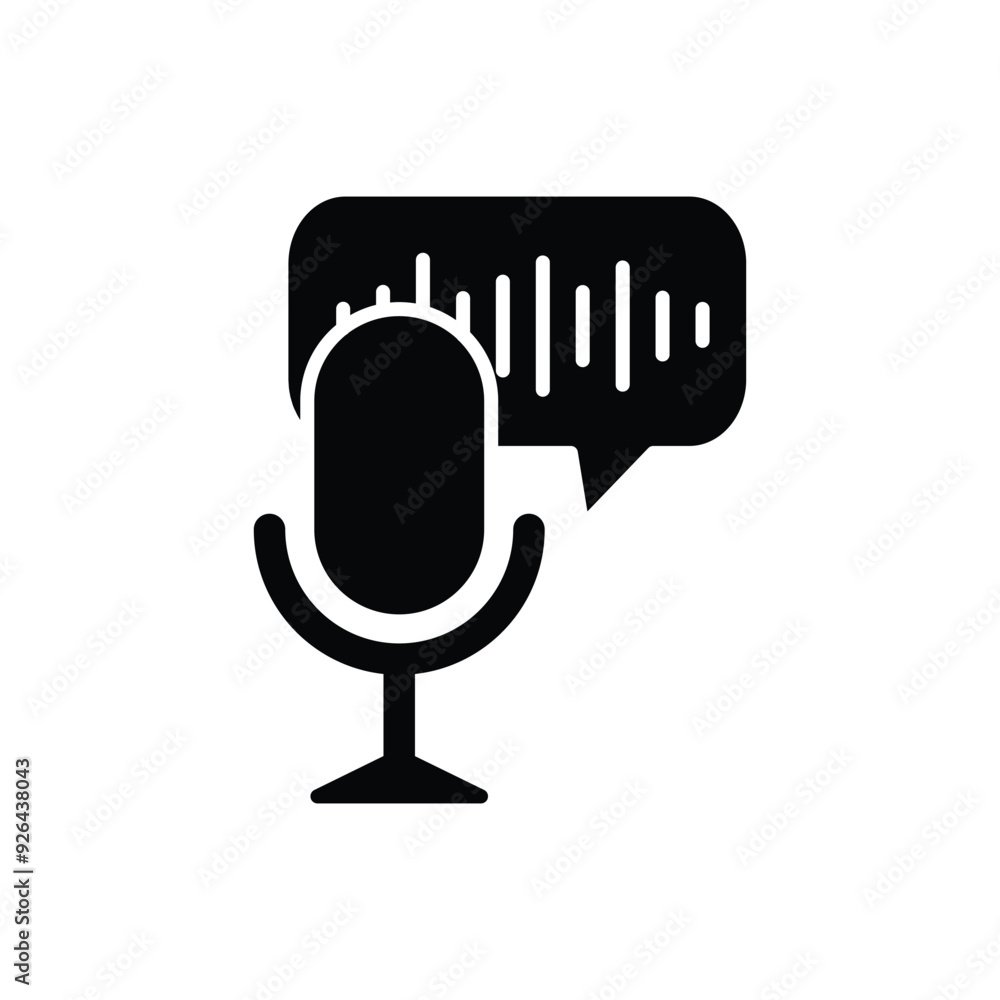 Poster podcast solid icon vector design good for web or mobile app
