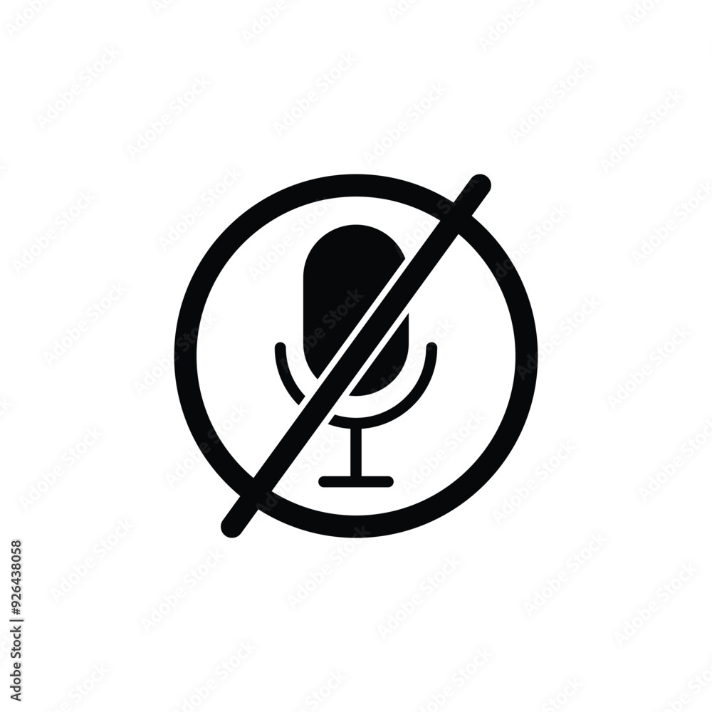 Poster mute solid icon vector design good for web or mobile app