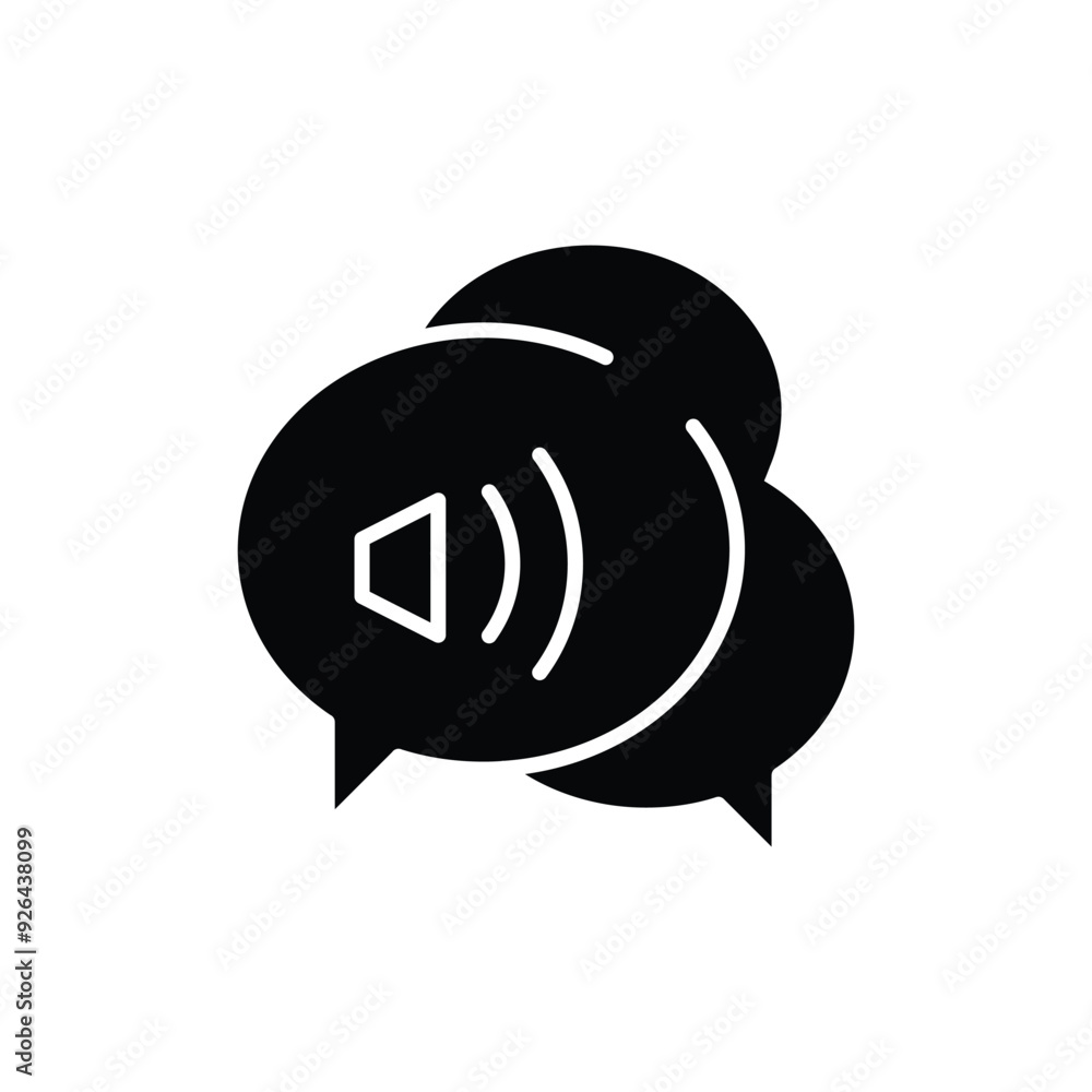 Poster voice chat solid icon vector design good for web or mobile app