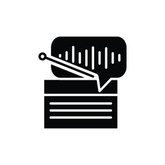 radio wave solid icon vector design good for web or mobile app