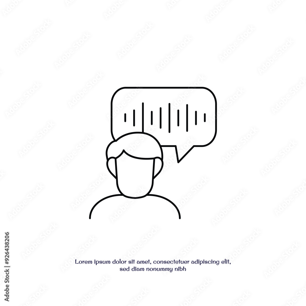 Poster intonation outline icon vector design good for web or mobile app