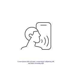 calling outline icon vector design good for web or mobile app