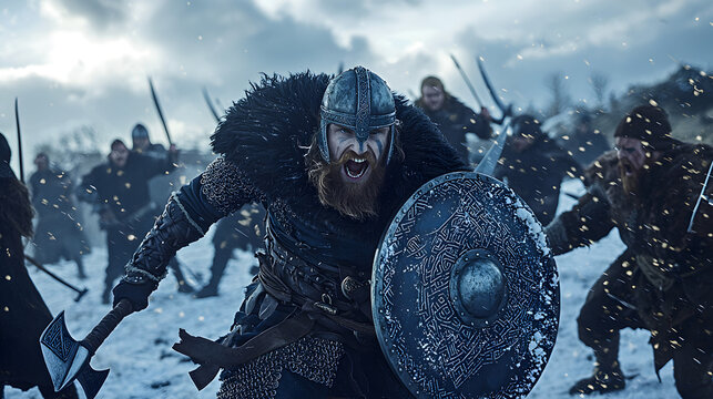 Epic Battlefield: Armies of Medieval Knights Fighting with Swords. Dark Ages Warfare. Action Battle of Armored Warrior Soldiers, Killing Enemies