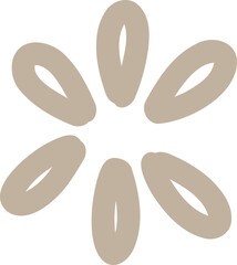 Hand-Drawn Doodle Petals Illustration