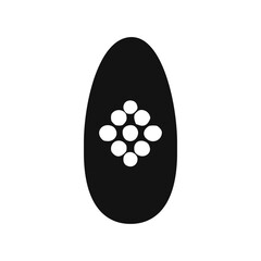 circle pattern black nail art beauty vector illustration template design