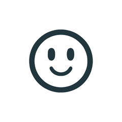 happy smile emoticon logo vector illustration template design