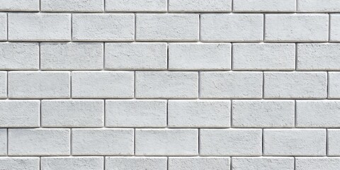 White Brick Wall Texture Background.