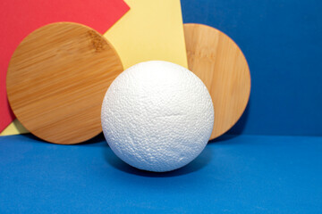 Still life with a  plastic foam ball