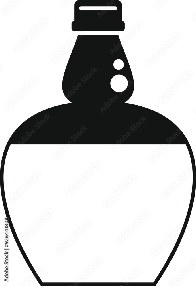 Aufkleber simple vector icon of a chemical flask with bubbles, perfect for representing chemistry experiments