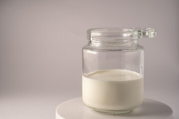 milk Glass jar cream White
