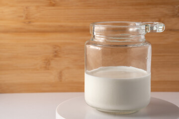 milk Glass jar cream White