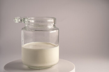milk Glass jar cream White
