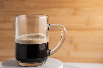 coffe press cappucino black foam mug Glass latte