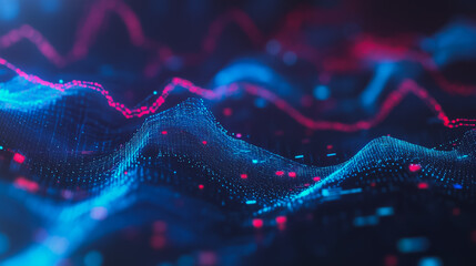 Abstract with pastel colorful charts and graphs with statistics to analyze business potential and forecast future development of companies growth